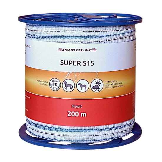 Taśma ogrodzeniowa Pomelac Super S15 / 200 m